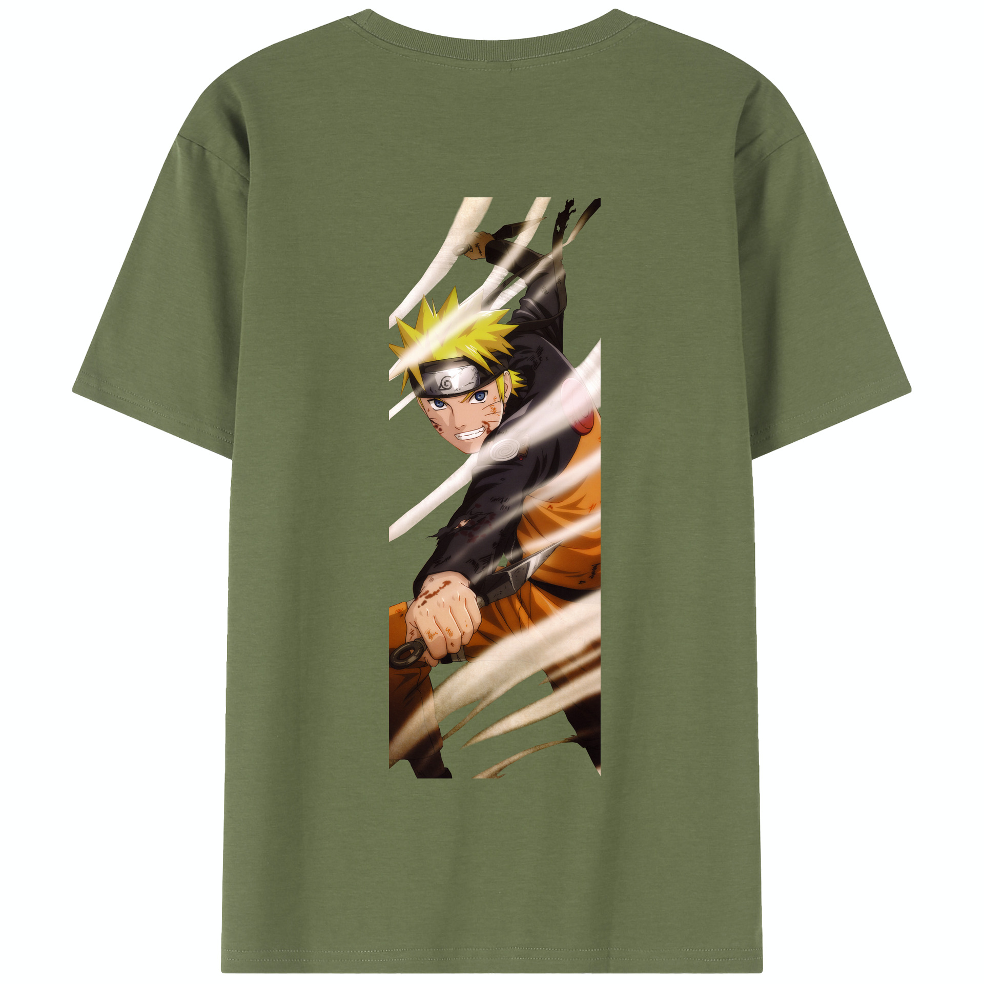 （画像用） NARUTO -ナルト- うずまき ナルト Uzumaki Naruto 綿100％半袖Tシャツ（背面プリント）
